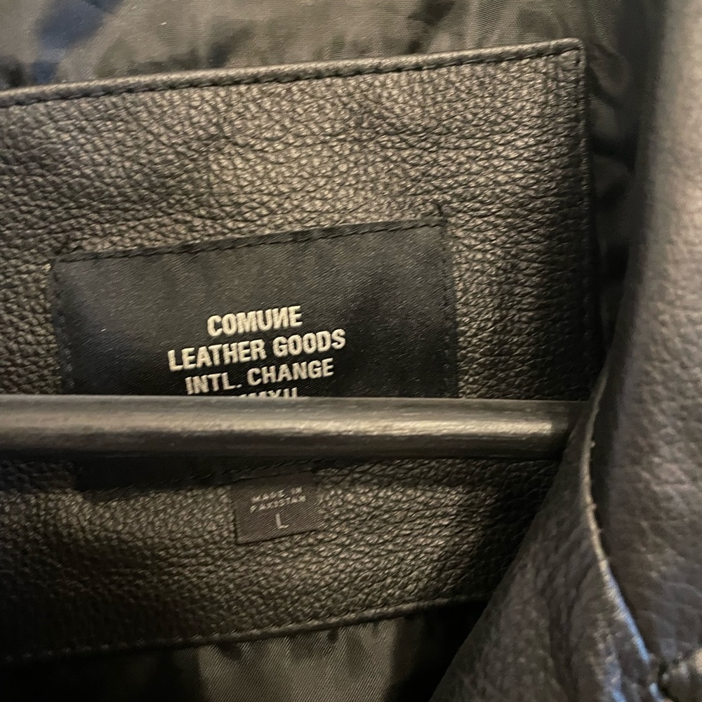 Comune Mitchell 100% Leather Jacket Size Large - image 5